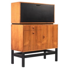 Vintage Danish Modern Custom Bar Cabinet / Secretary Desk by H.G. Furniture, 1960s
