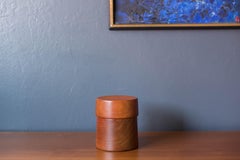 Danish Modern Cylinder Teak Storage Case by ESA