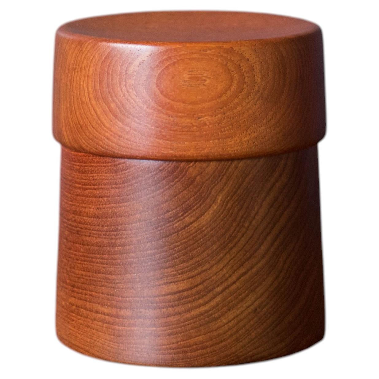 Danish Modern Cylinder Teak Storage Case by ESA