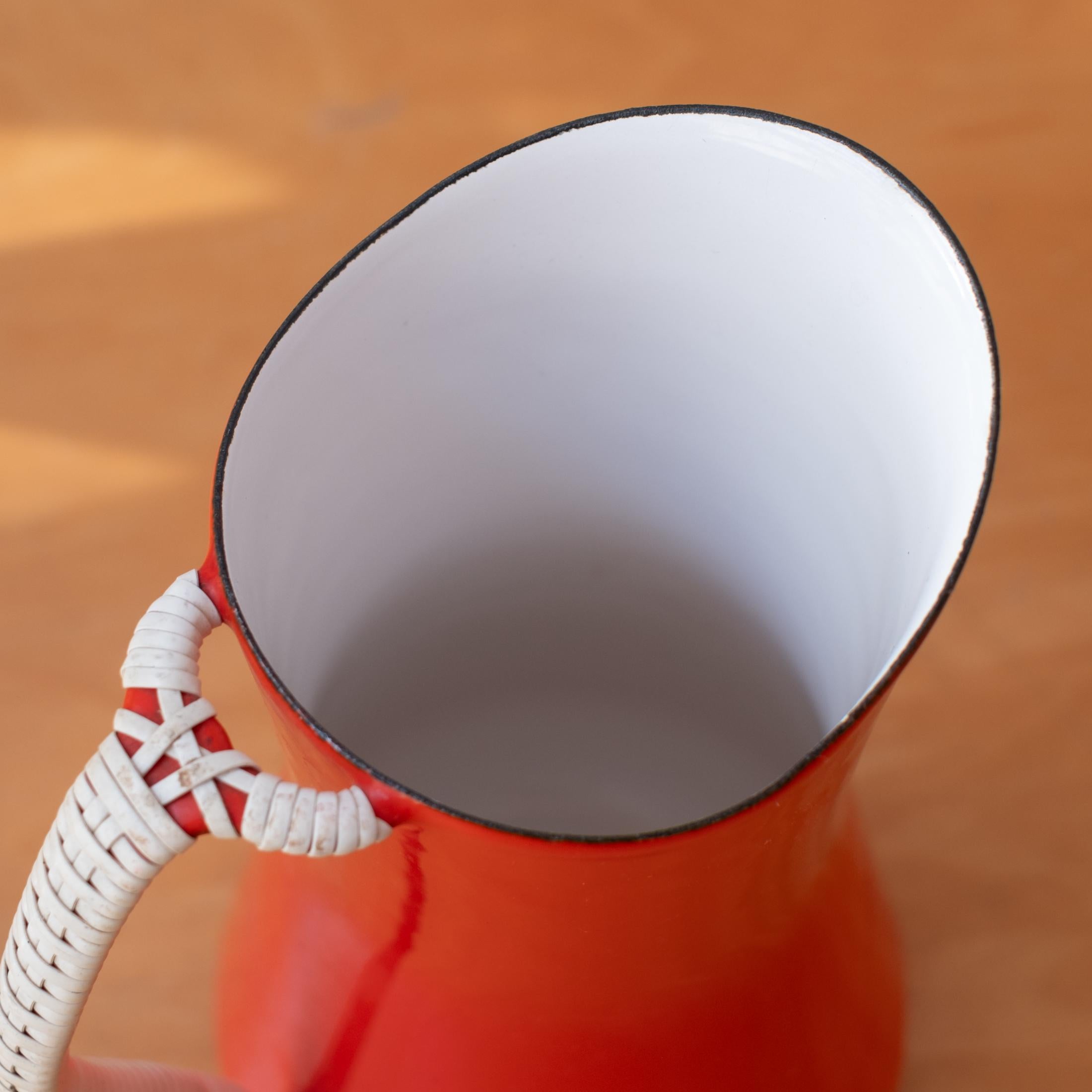 Enamel Danish Modern Dansk Kobenstyle Pitcher Designed by Quistgaard