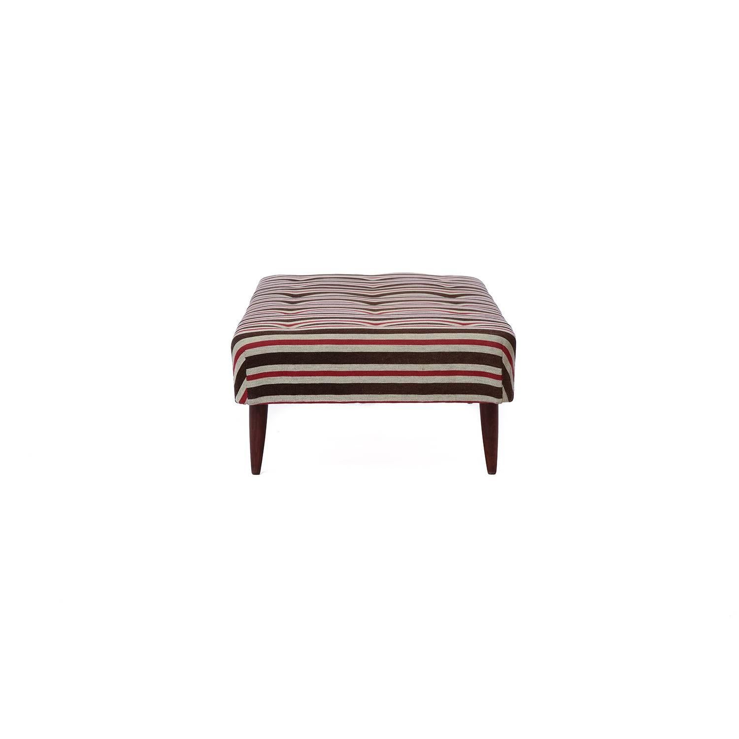 Scandinavian Modern Danish Modern Daybed with Original Striped Upholstery