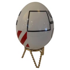 Danish Modern Decorative Porcelain Egg 1977
