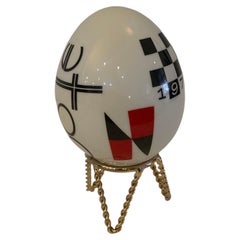 Danish Modern Decorative Porcelain Egg 1977