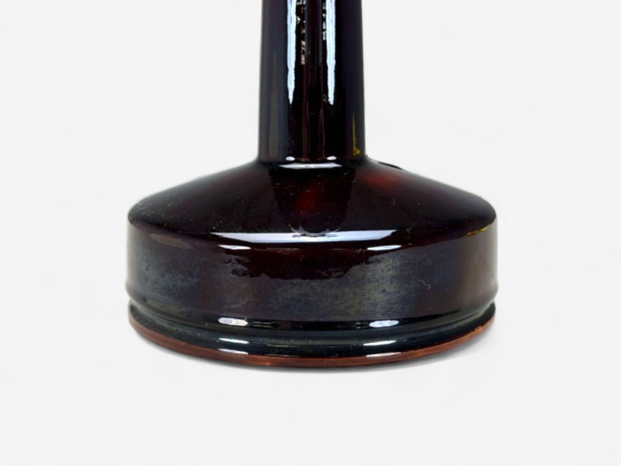 Mid-20th Century Danish Modern, Deep Red Stoneware, Table Lamp, Denmark, 1960s For Sale