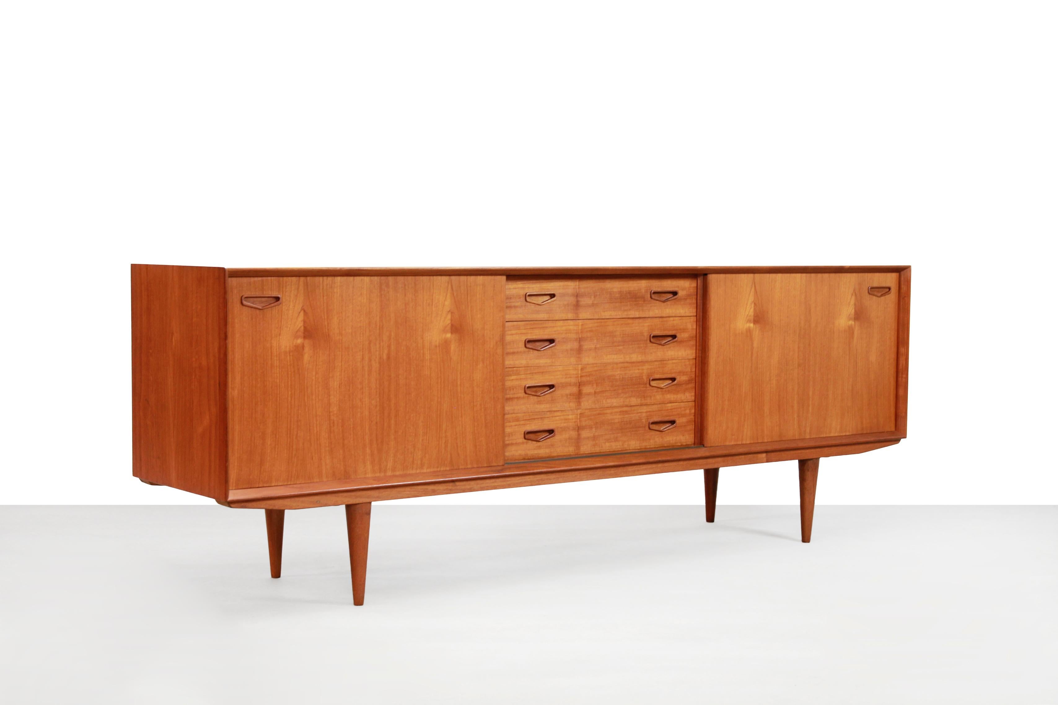 20th Century Danish Modern Design Sideboard Credenza from Clausen and Son in Teak, 1960s