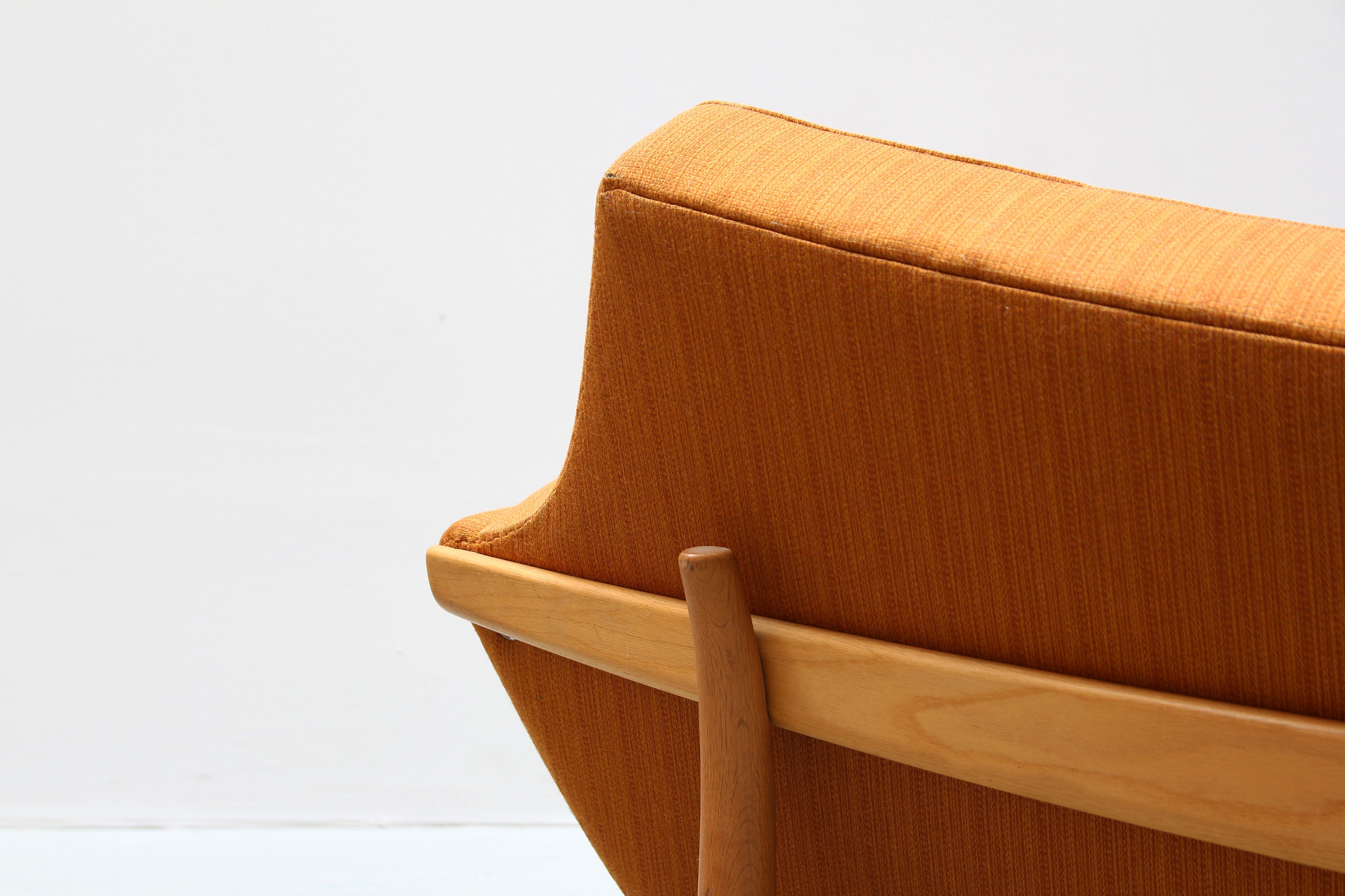 Oak Danish Modern Design Sofa by Johannes Andersen for Trensum, 1960s