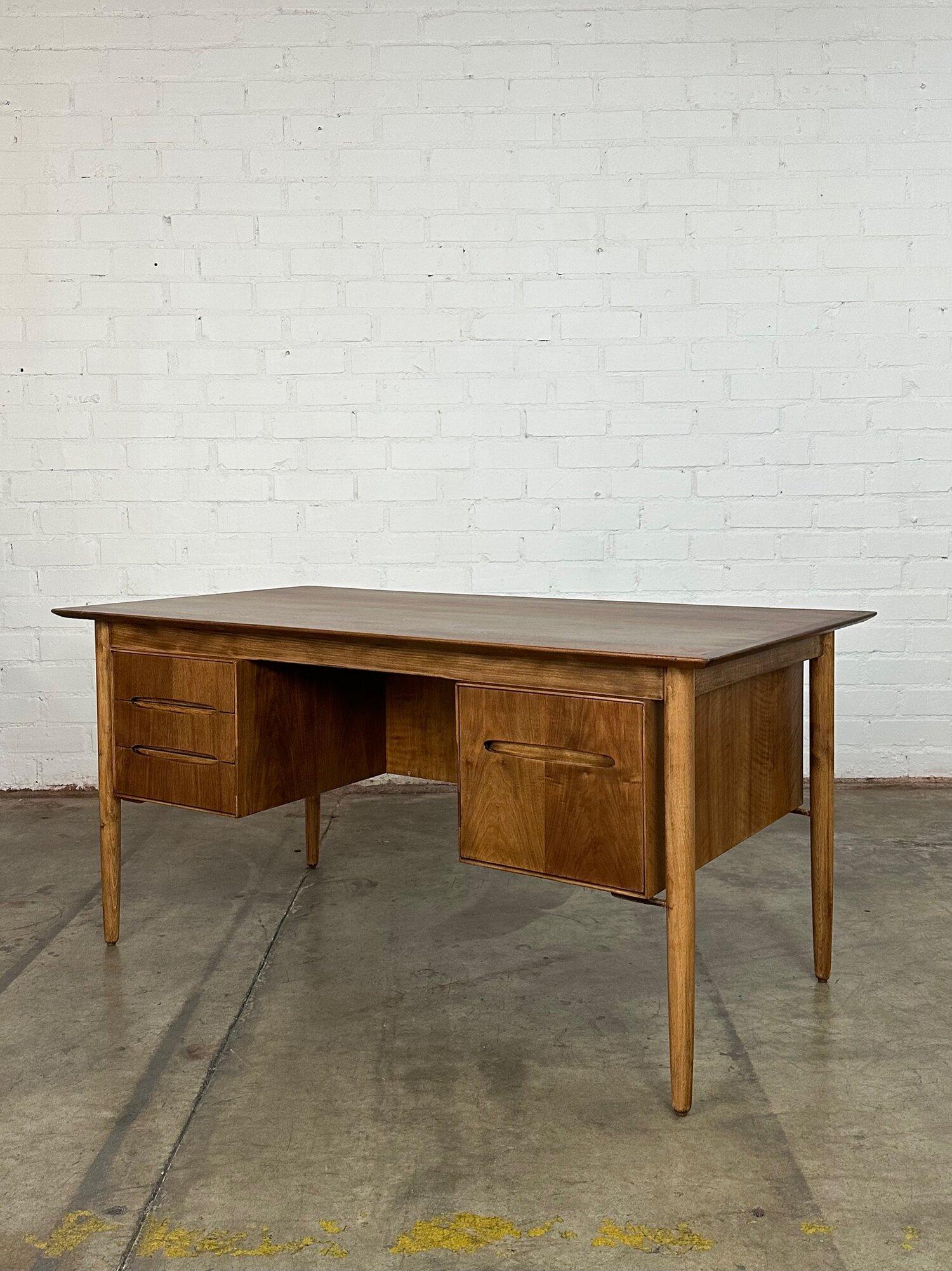 Wood Danish Modern Desk by Kofod Larsen for Selig