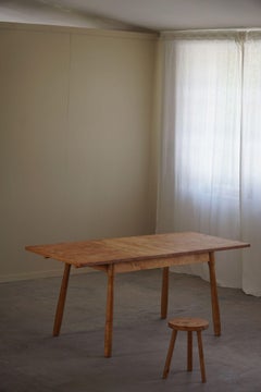 Danish Modern Desk / Dining Table in Birch Attributed to Philip Arctander, 1940s