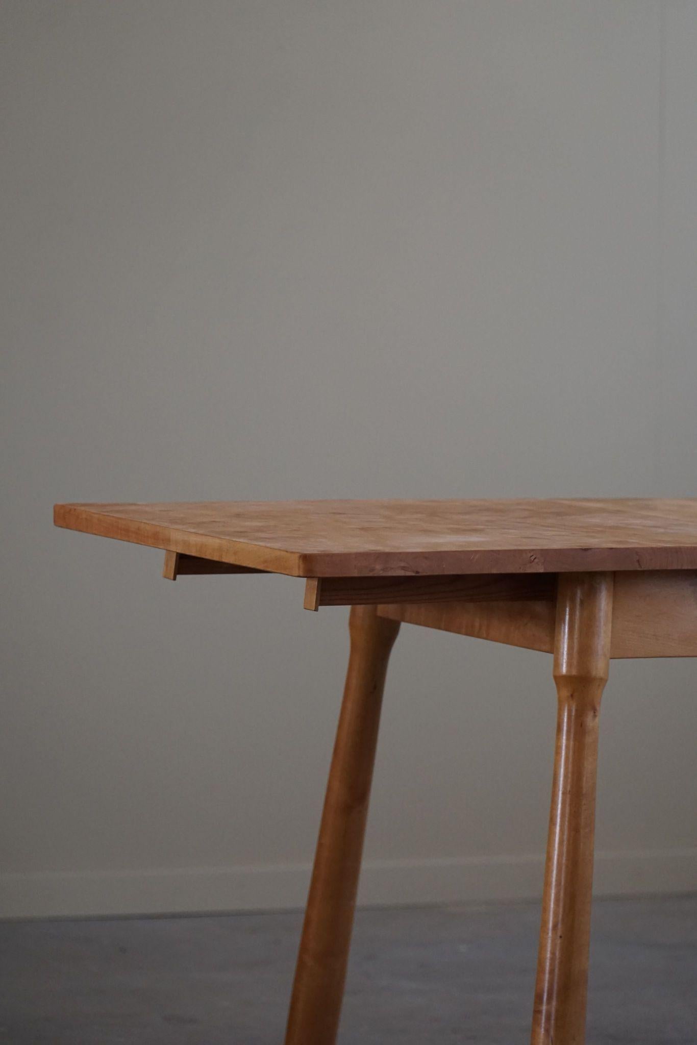 Danish Modern Desk / Dining Table in Birch Attributed to Philip Arctander, 1940s For Sale 1