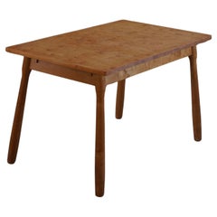 Danish Modern Desk / Dining Table in Birch Attributed to Philip Arctander, 1940s