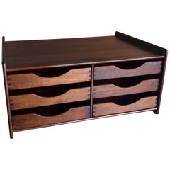 Danish Modern Desk Organizer / 6-Drawer Letter Tray in Teak