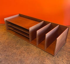 Danish Modern Desk Organizer Letter Tray in Teak by Georg Petersens Møbelfabrik