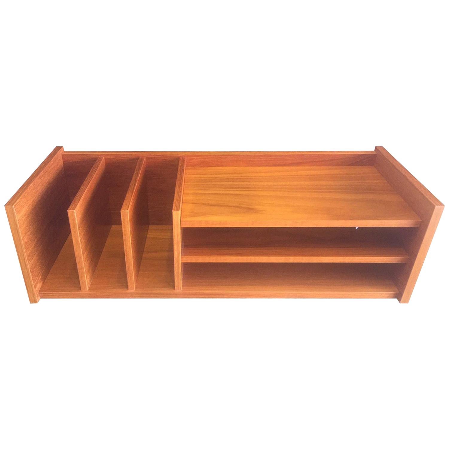 Danish Modern Desk Organizer or Letter Tray in Teak