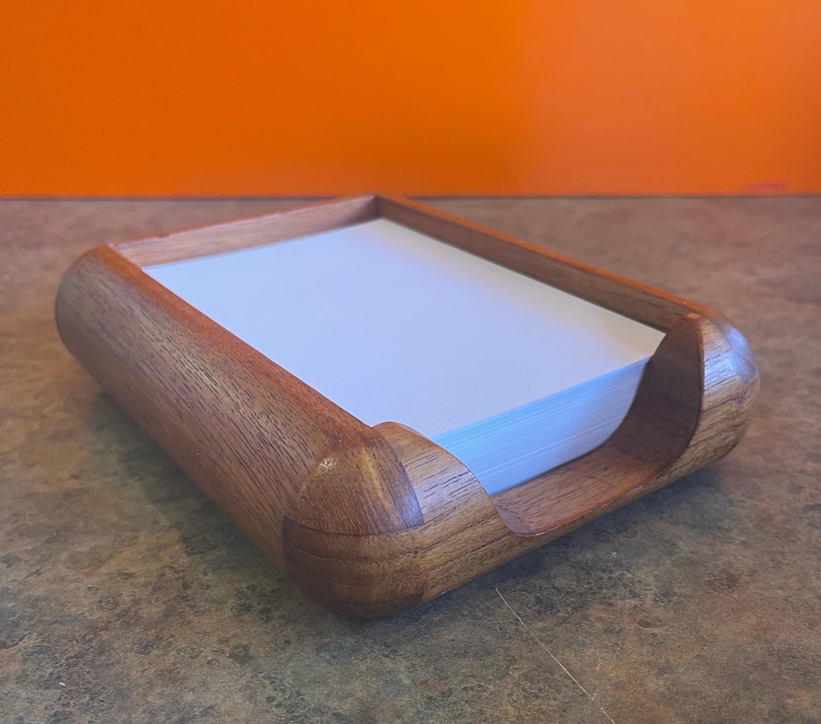 Scandinavian Modern Danish Modern Desk Paper Tray in Teak For Sale