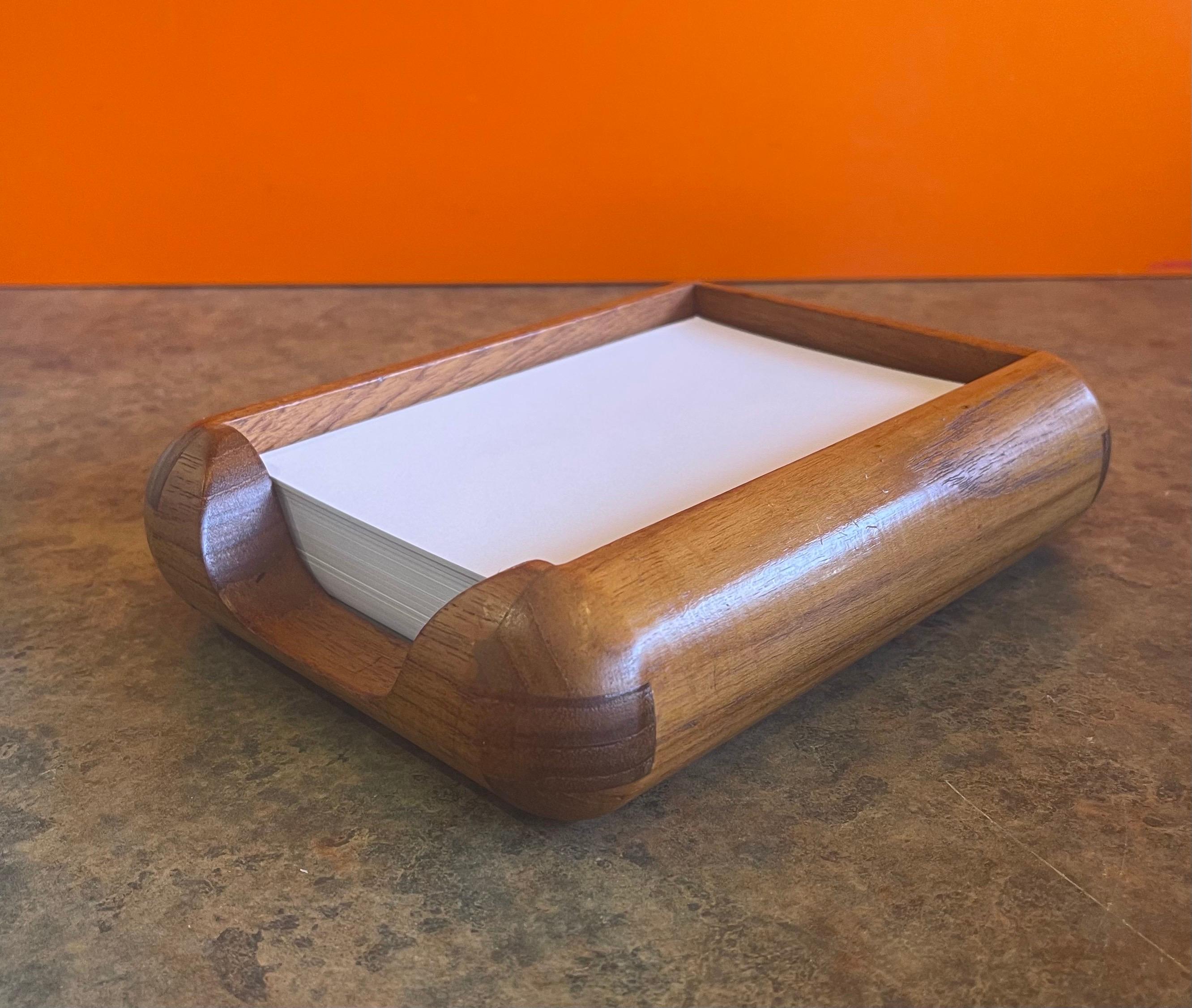 Danish Modern Desk Paper Tray in Teak 1
