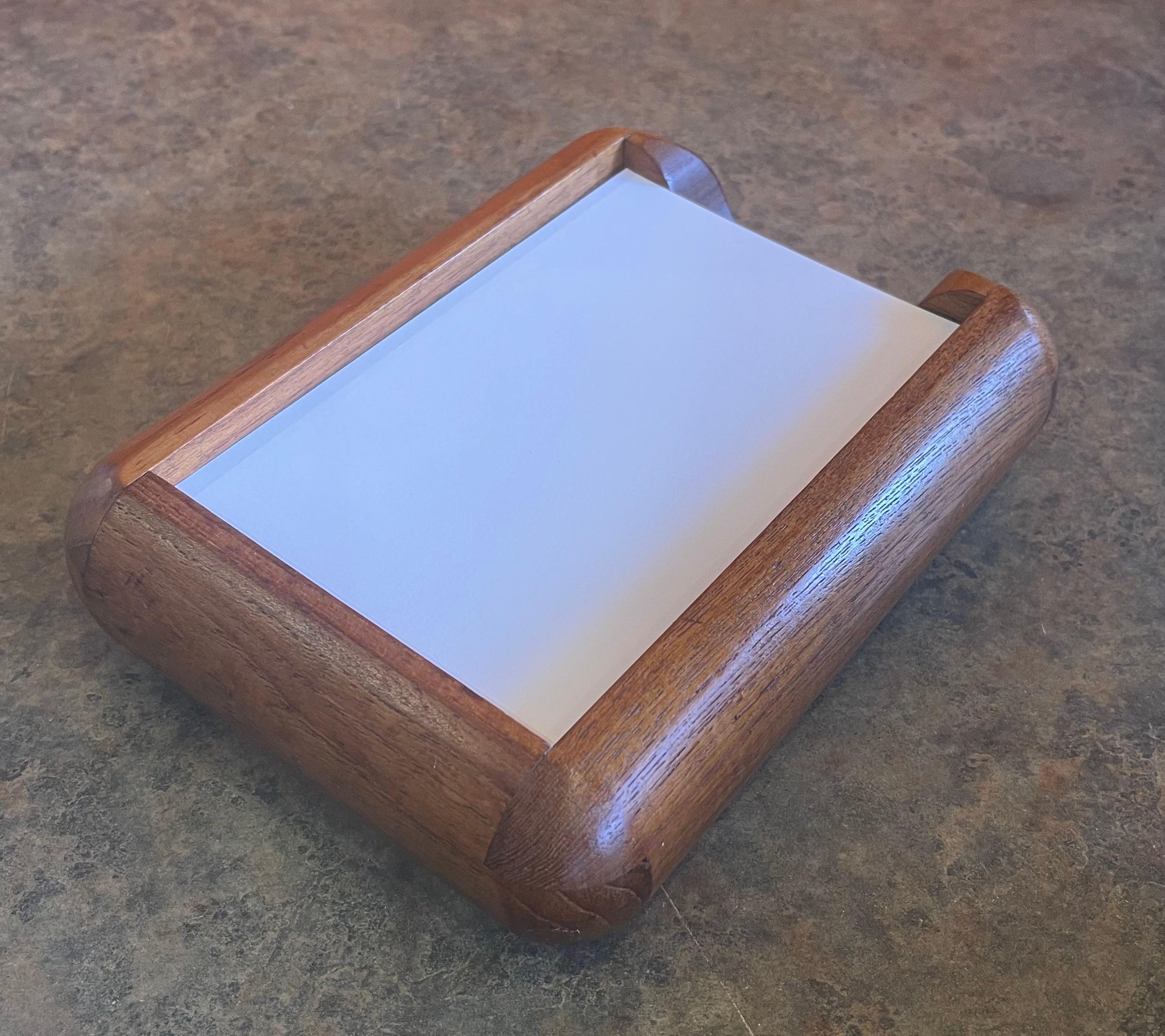 Danish Modern Desk Paper Tray in Teak 4