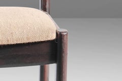 Danish Modern Dining Chair / Desk Chair in Afromosia and Original Fabric, 1970s