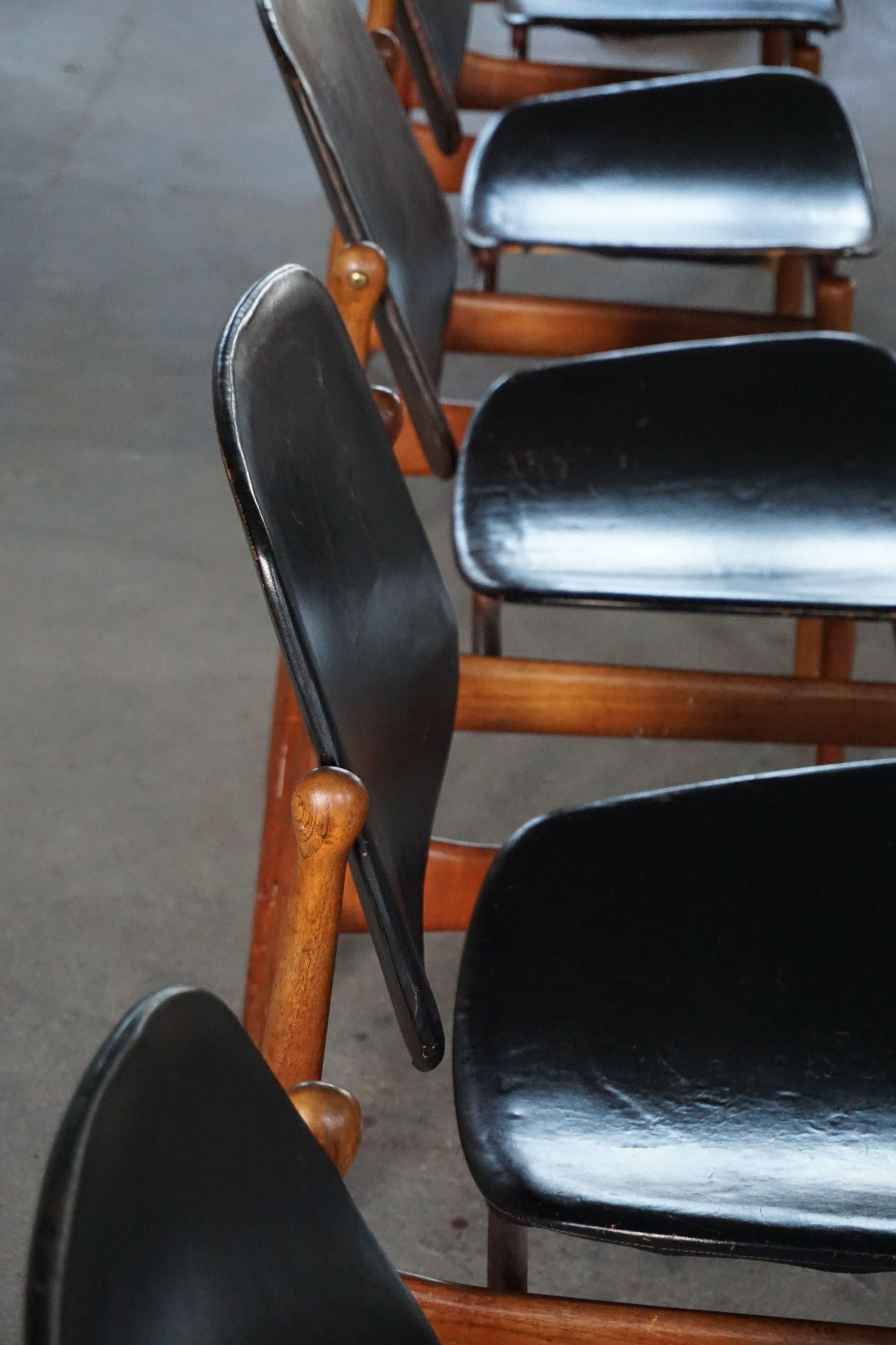 Danish Modern Dining Chairs by Arne Vodder for France & Søn, Set of 5 1