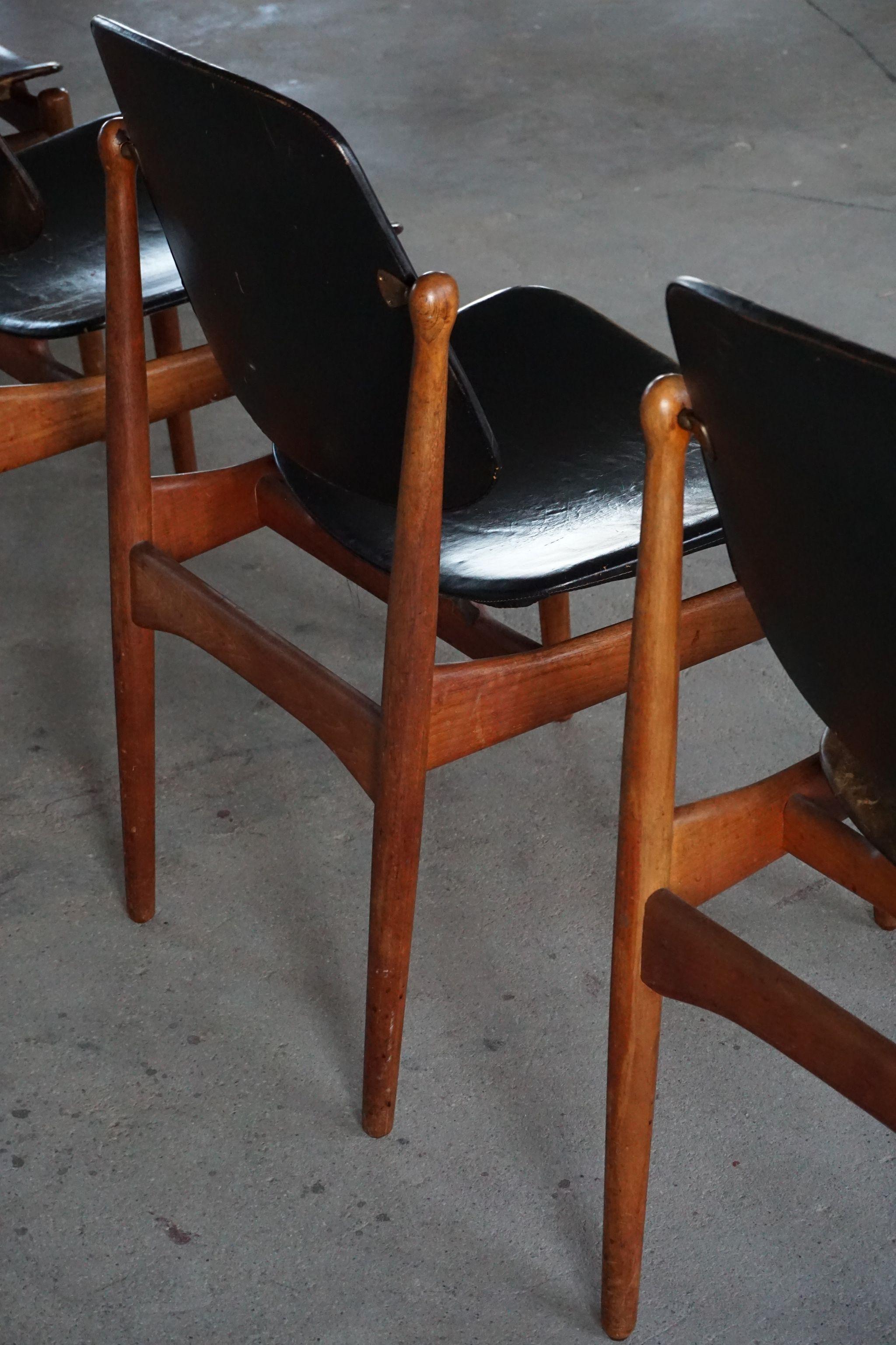 Danish Modern Dining Chairs by Arne Vodder for France & Søn, Set of 5 3