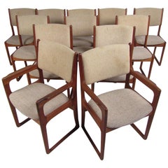 Dänische moderne Esszimmerstühle von Benny Linden:: 12er-Set