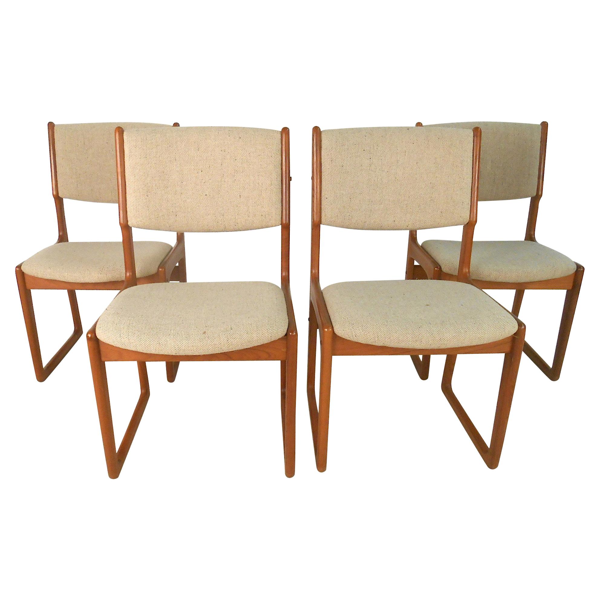 Danish Modern Dining Chairs by Benny Linden, Set of 4