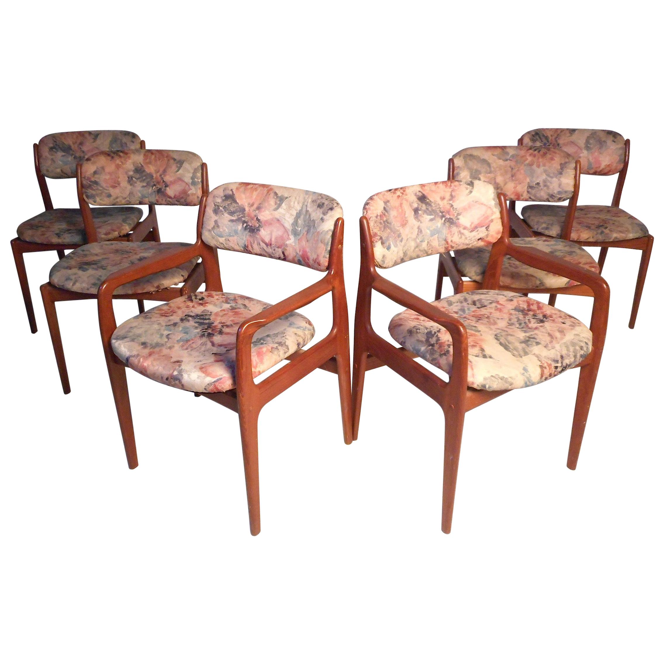 Danish Modern Dining Chairs by Benny Linden Set of 6