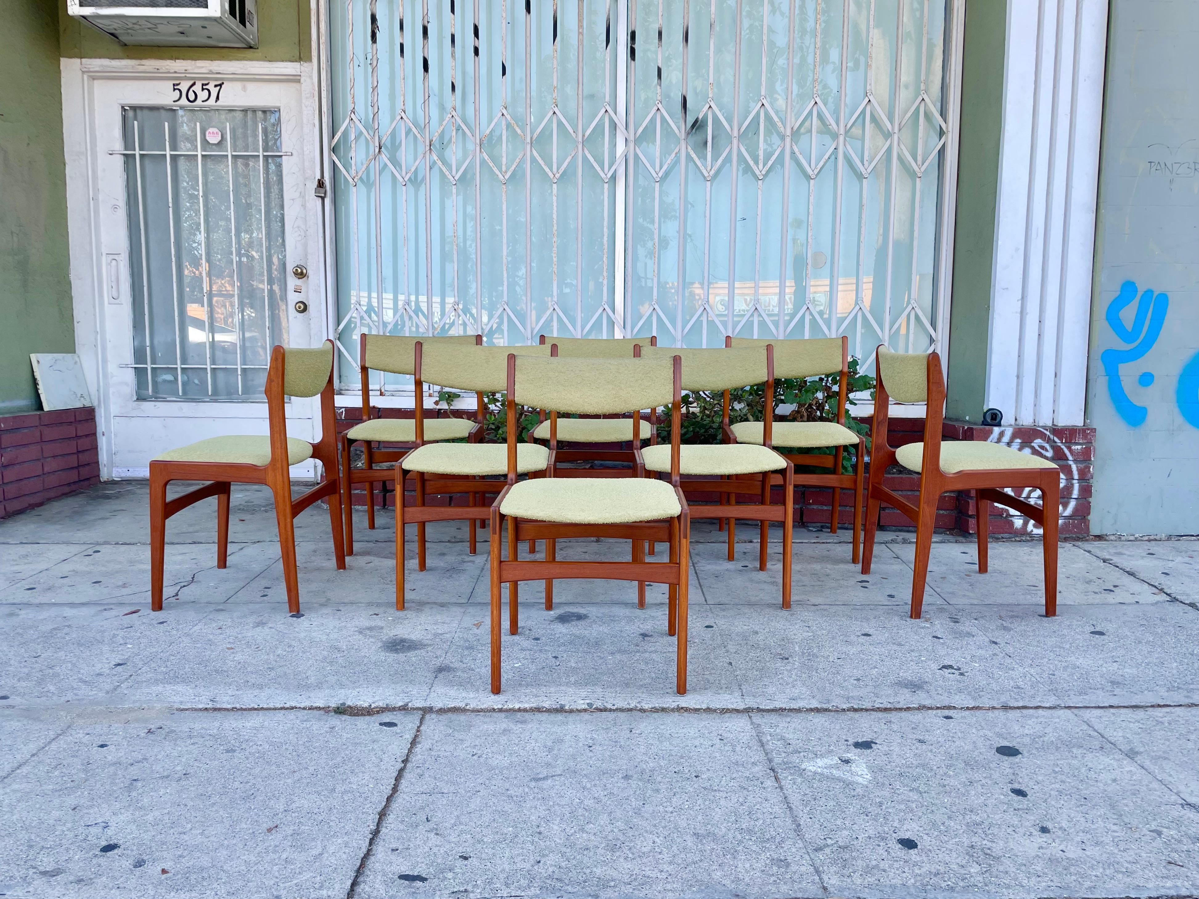 Danish Modern Dining Chairs by Erik Buch In Good Condition In North Hollywood, CA