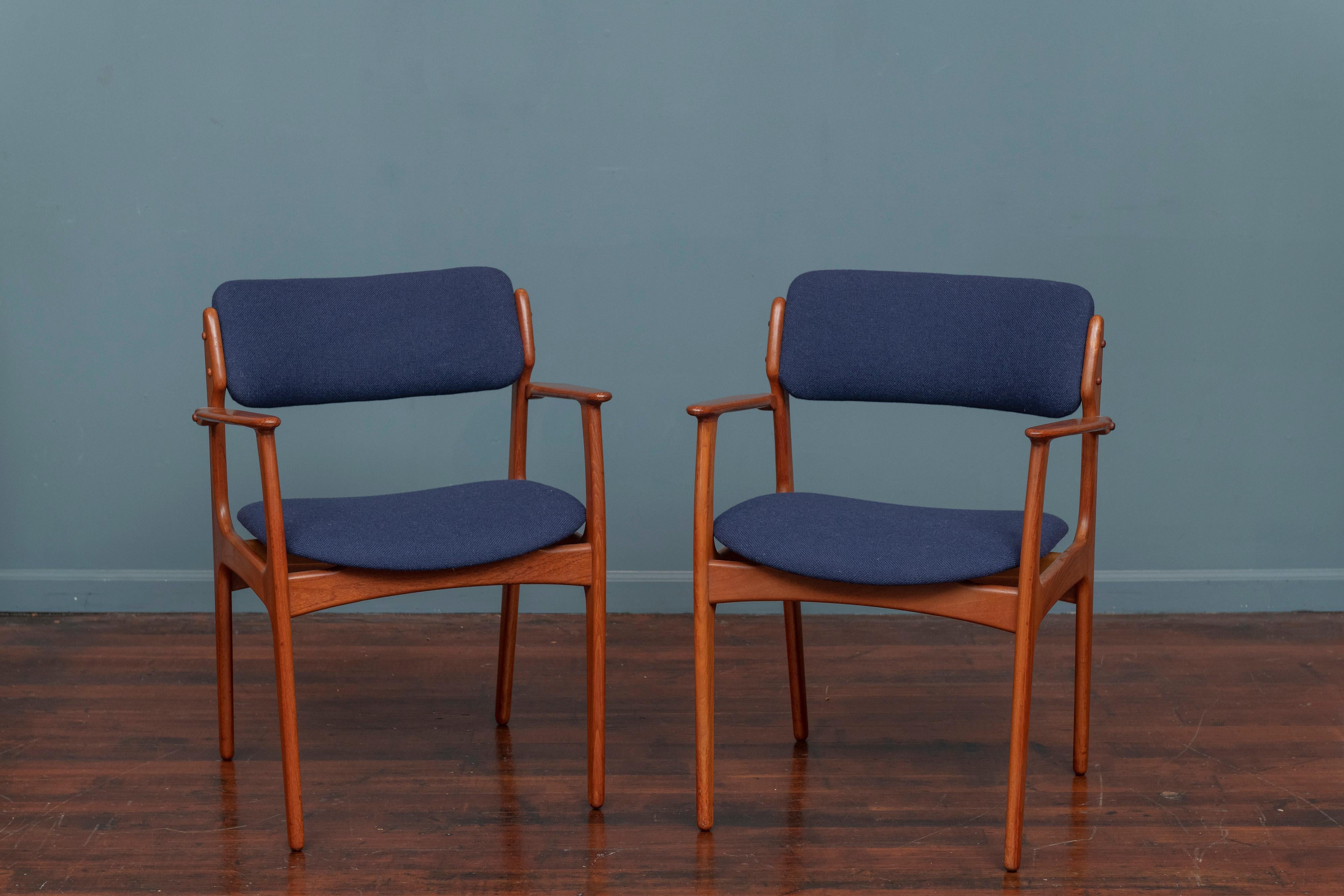 Mid-20th Century Danish Modern Dining Chairs by Erik Buch