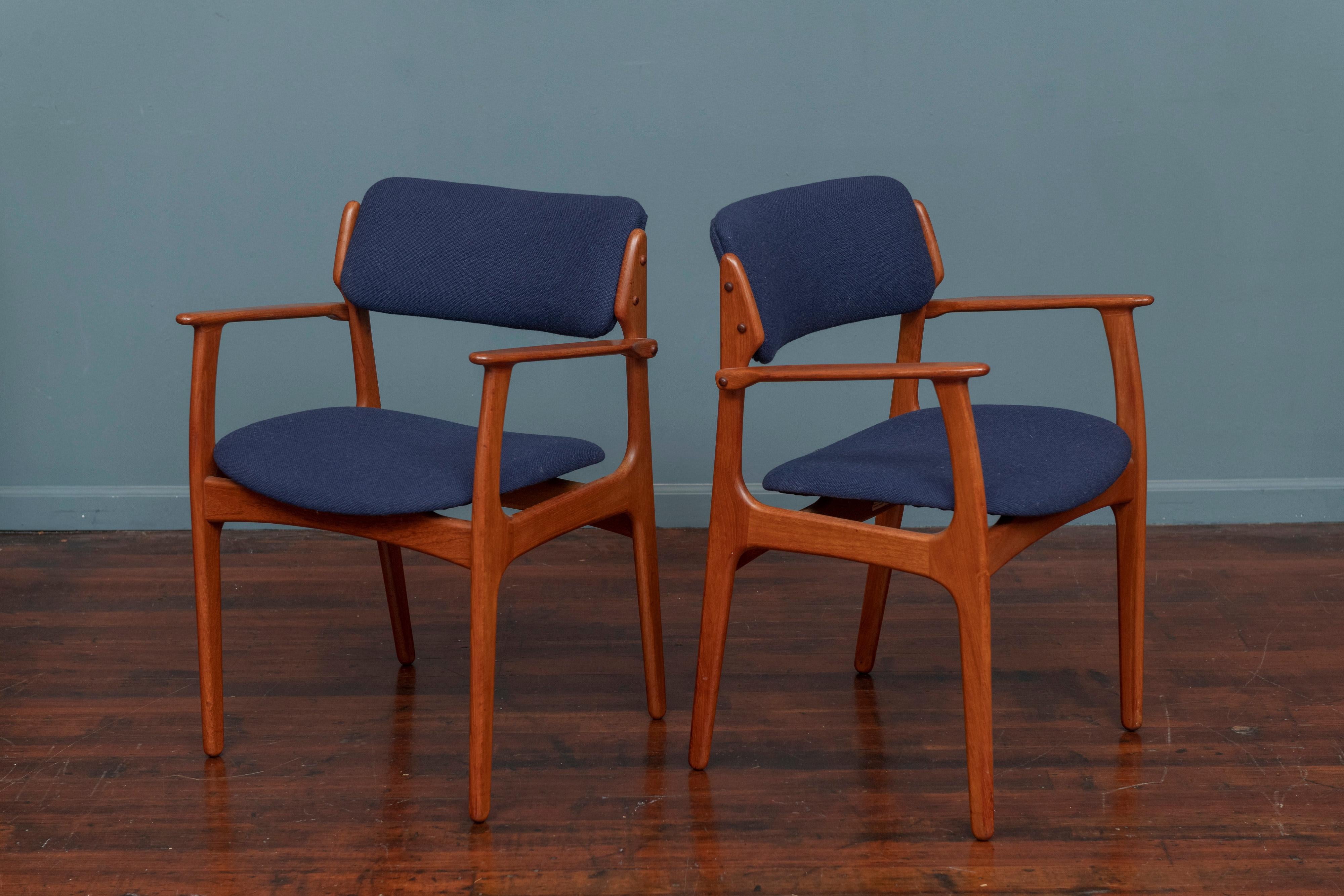 Danish Modern Dining Chairs by Erik Buch 1