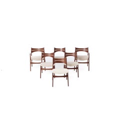Danish Modern Dining Chairs by Erik Buch, Set of Six