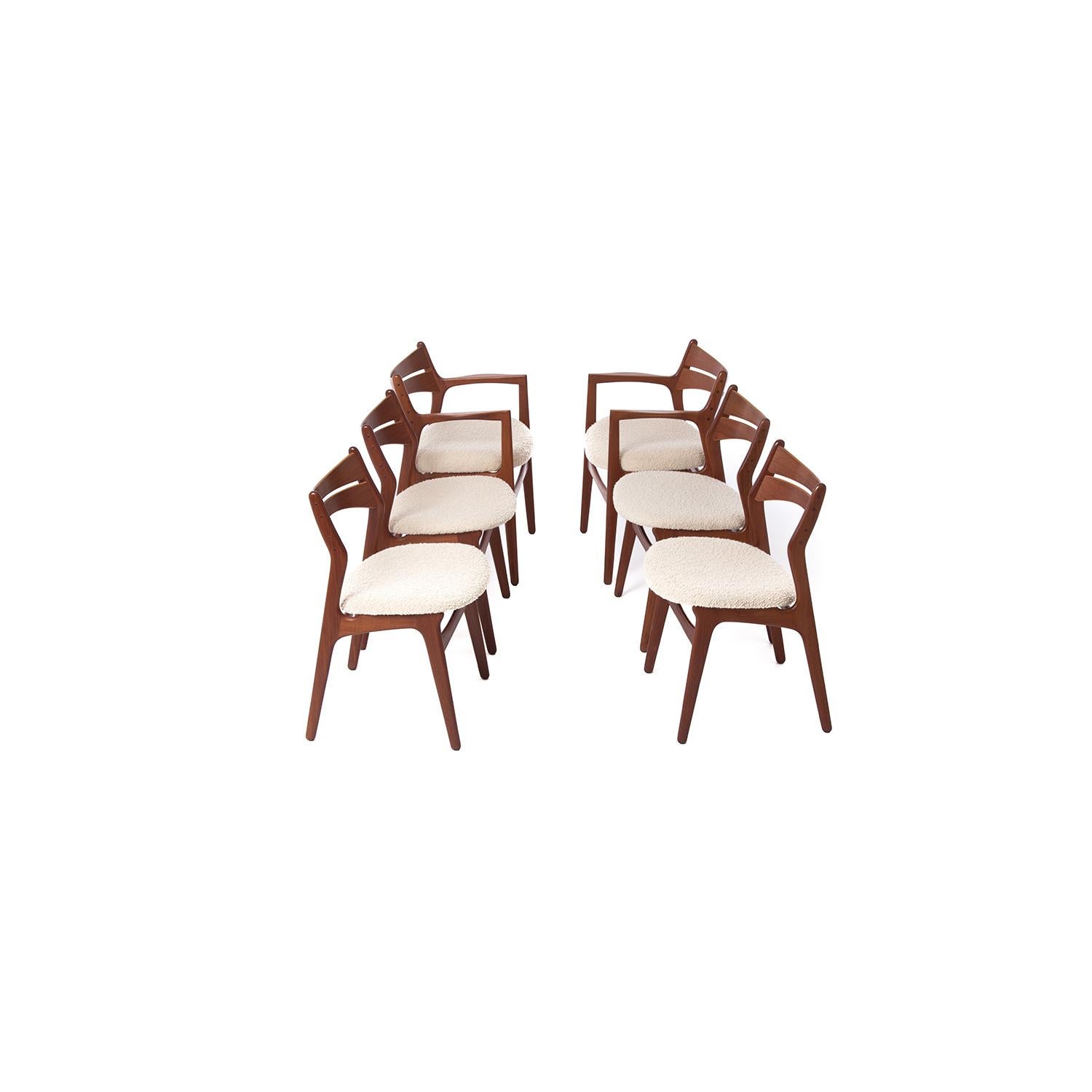 20th Century Danish Modern Dining Chairs by Erik Buch, Set of Six