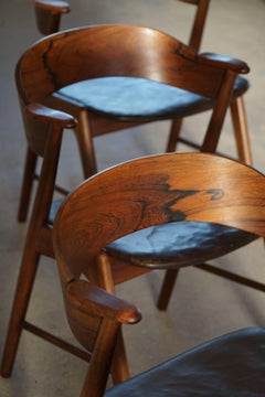 Danish Modern Dining Chairs by Kai Kristiansen for Korup, Model 32 in Rosewood
