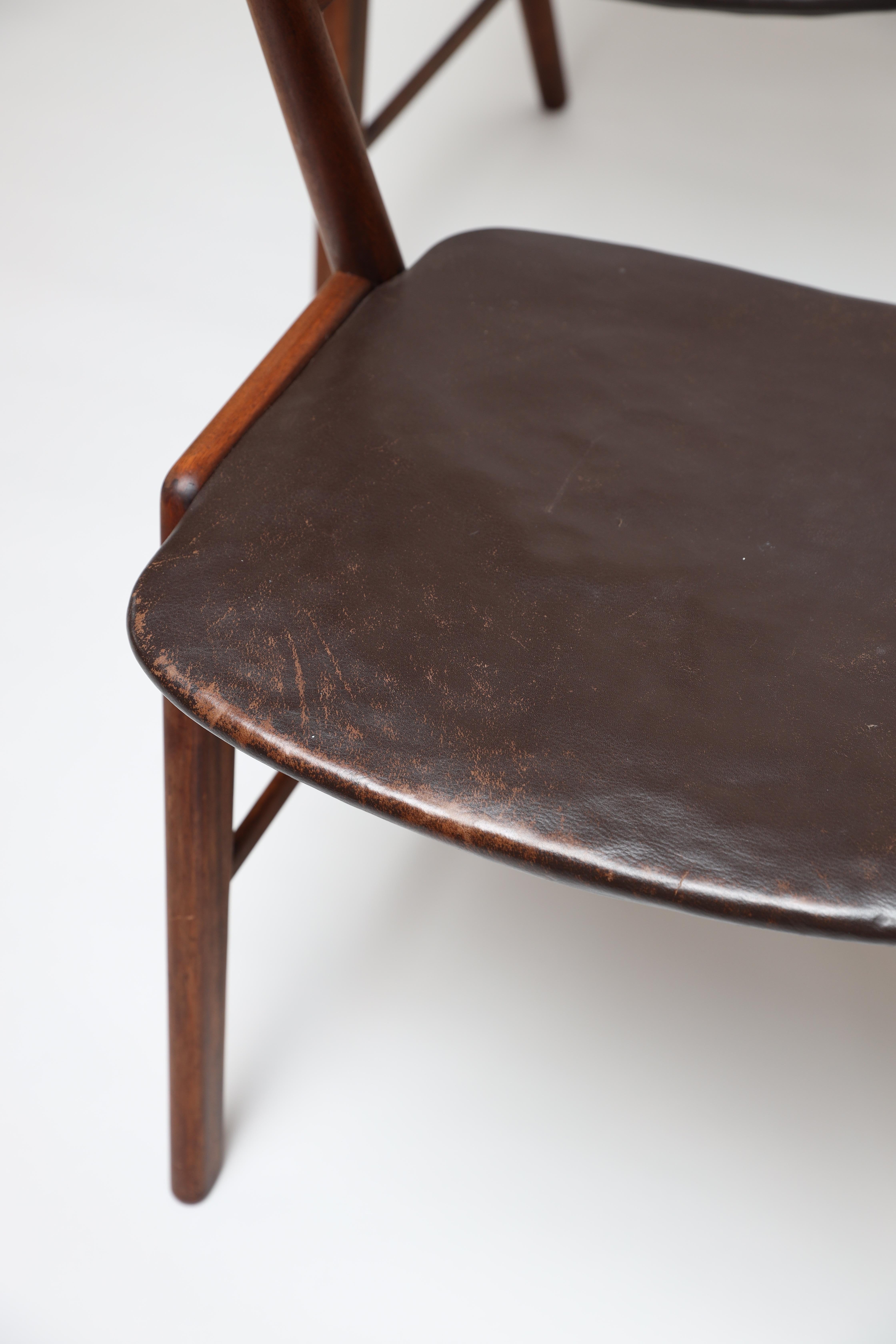 Mid-20th Century Danish Modern Dining Chairs by Kai Kristiansen for Korup, Model 32 in Rosewood