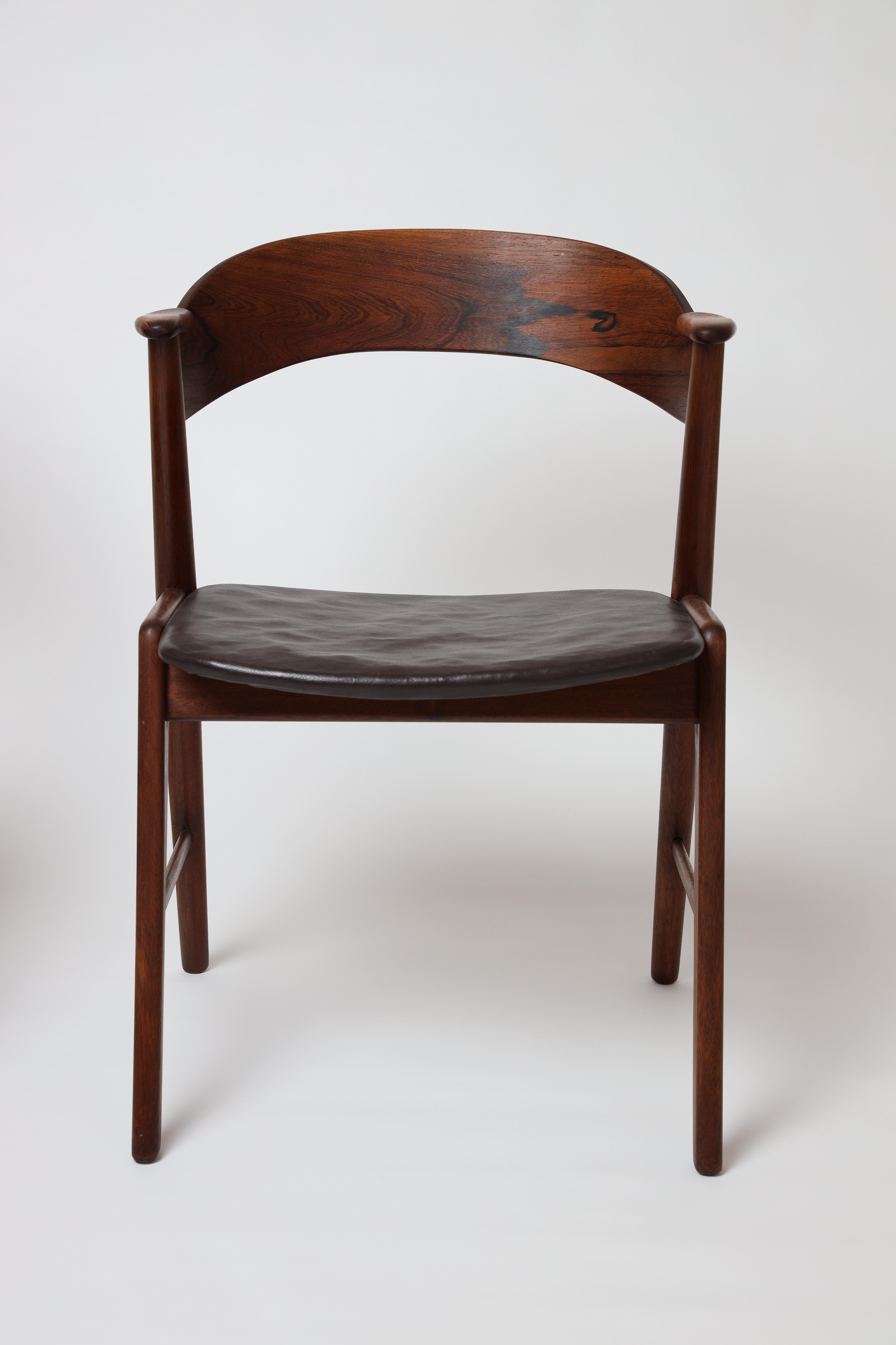 Danish Modern Dining Chairs by Kai Kristiansen for Korup, Model 32 in Rosewood 1