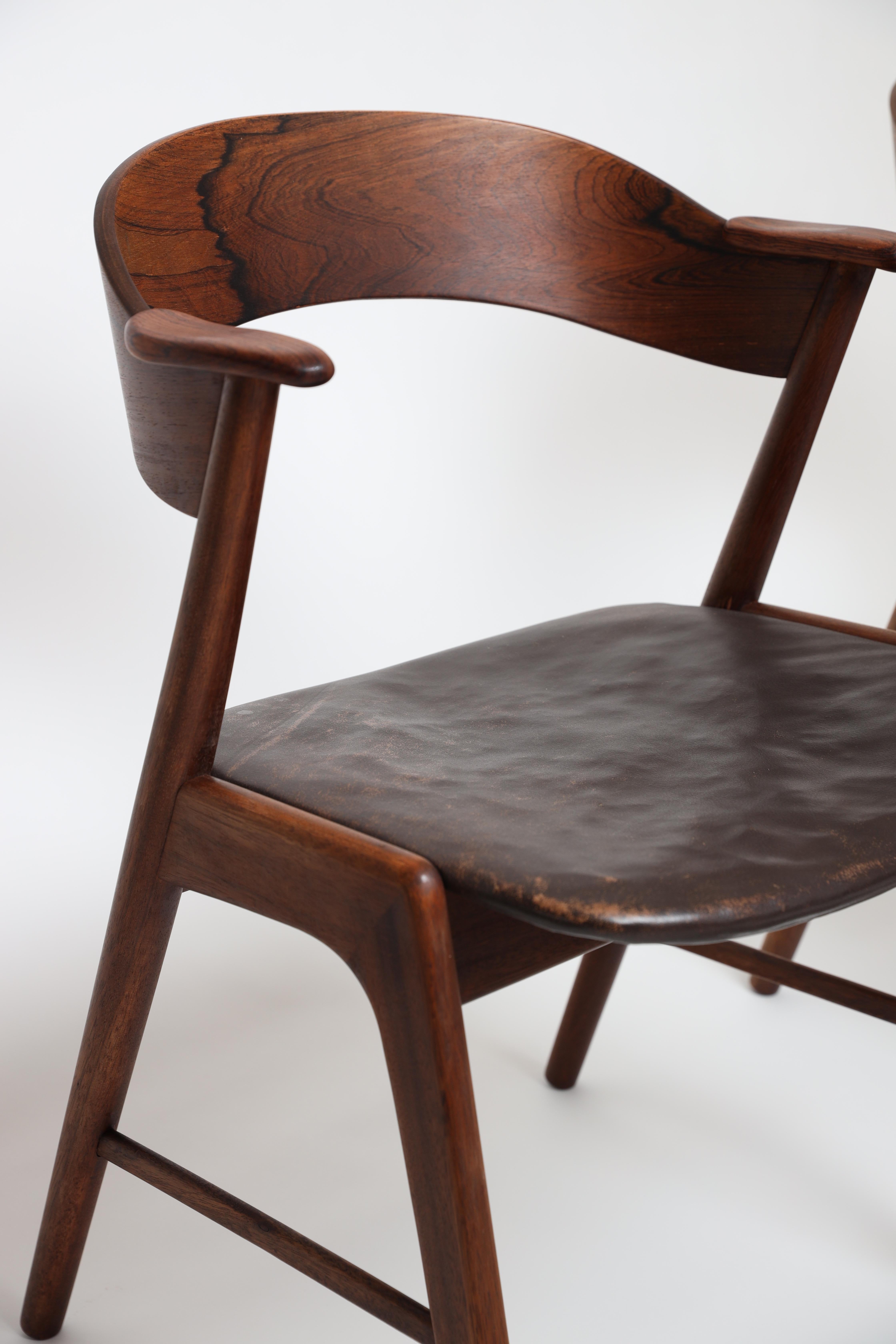 Danish Modern Dining Chairs by Kai Kristiansen for Korup, Model 32 in Rosewood 3