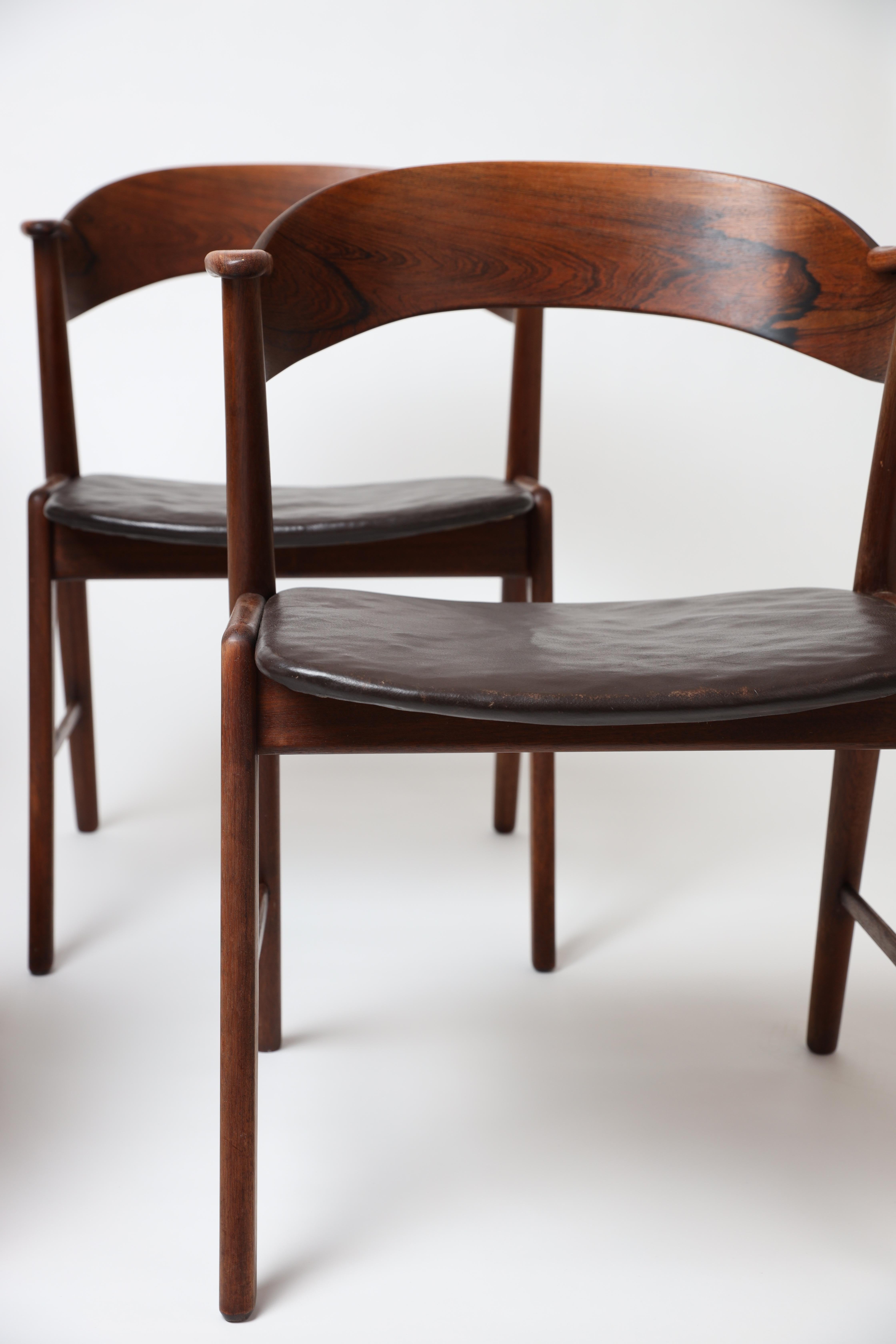 Danish Modern Dining Chairs by Kai Kristiansen for Korup, Model 32 in Rosewood 5