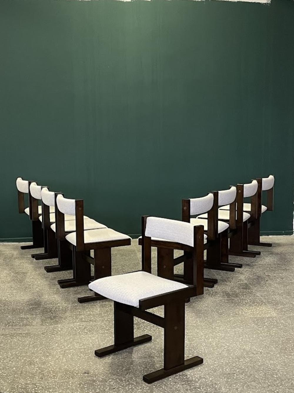 Sillas de comedor modernas danesas de Poul H. Poulsen para Gangso Mobler Años 70 Moderno de mediados de siglo