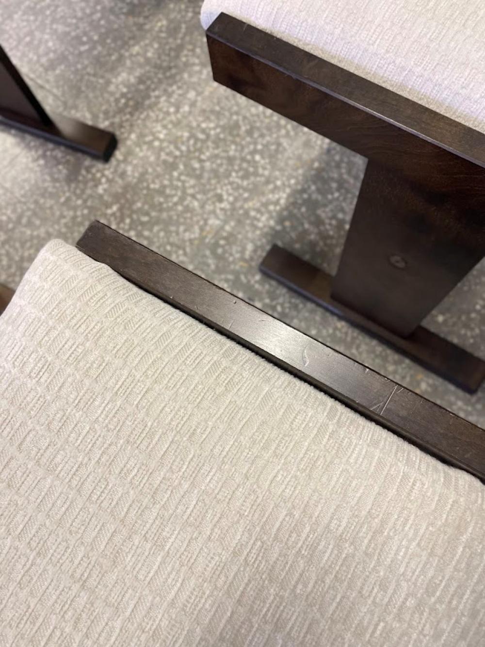 Sillas de comedor modernas danesas de Poul H. Poulsen para Gangso Mobler Años 70 Tela