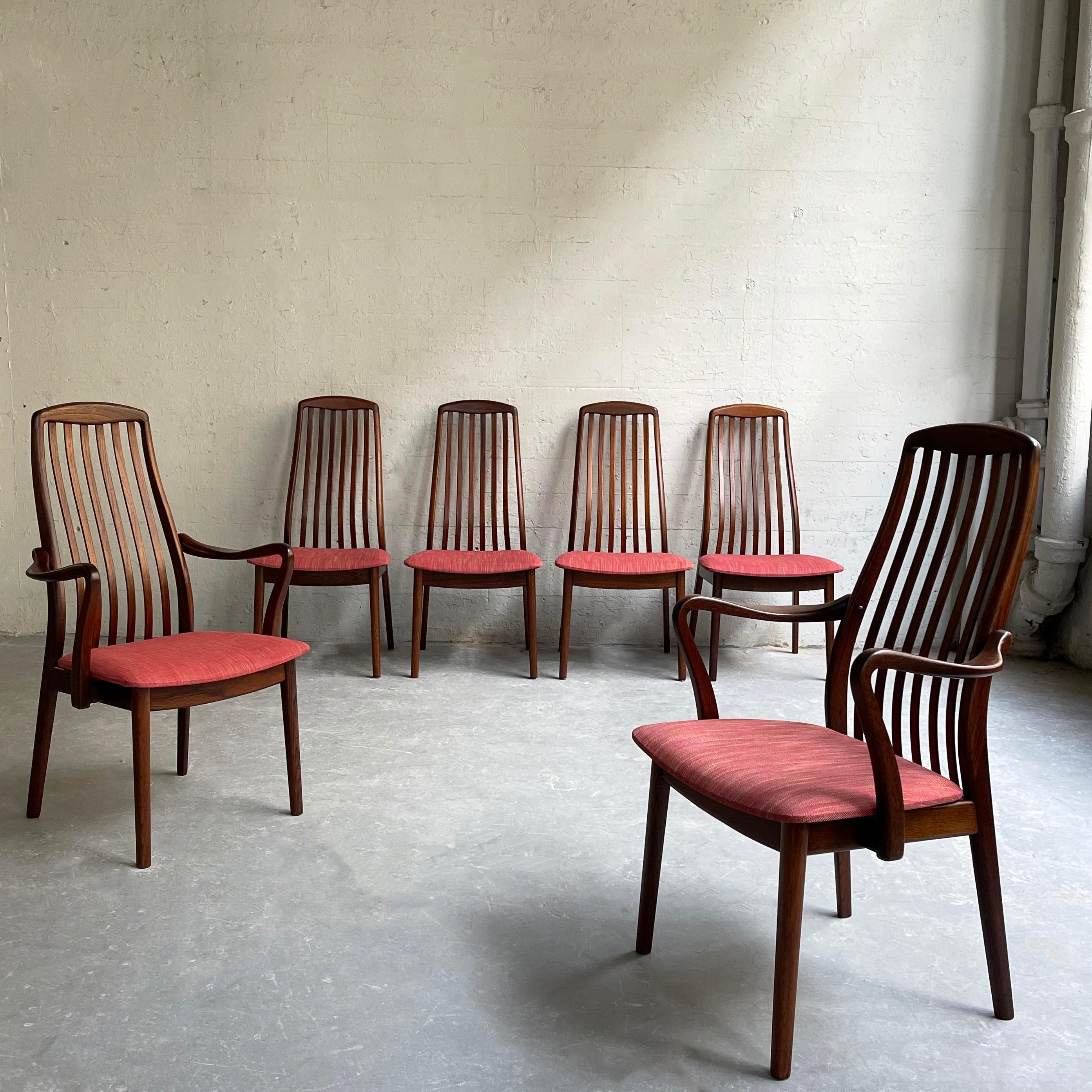 Fabric Danish Modern Dining Chairs By Preben Schou