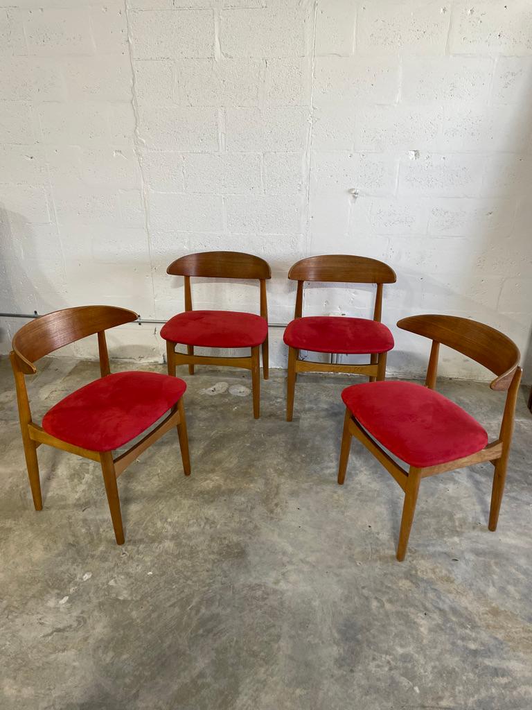 Mid-Century Modern Chaises de salle à manger modernes danoises en vente