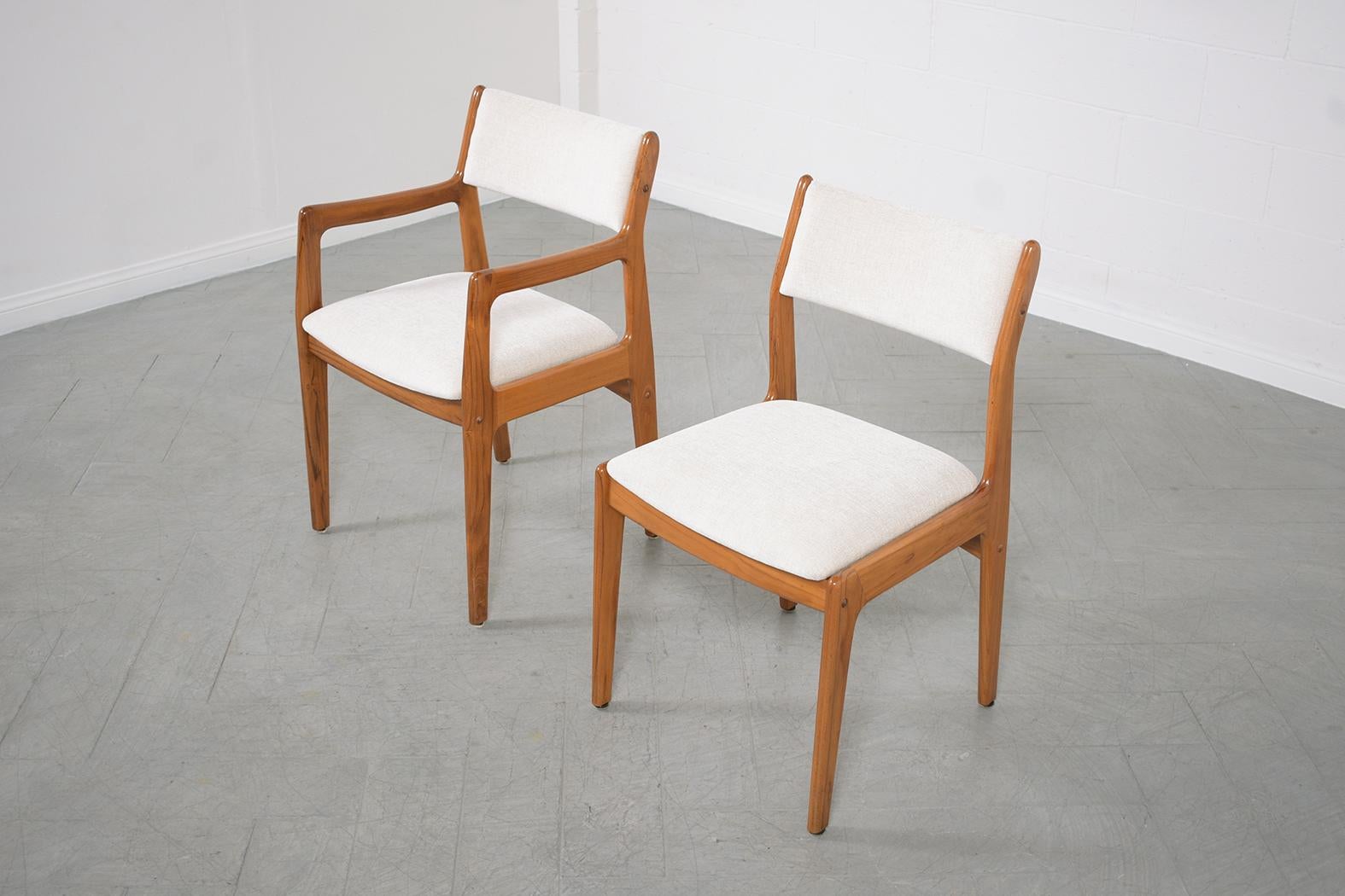 Late 20th Century Set of Eight Mid-Century Modern Danish Teak Dining Chairs