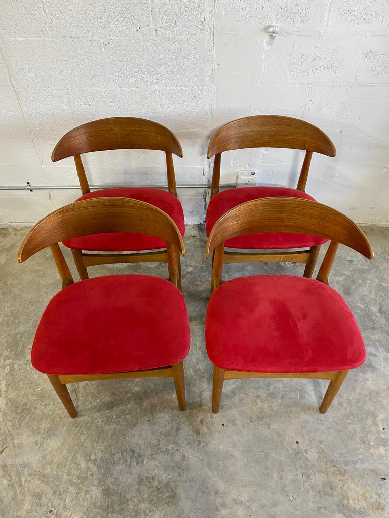 Bois Chaises de salle à manger modernes danoises en vente