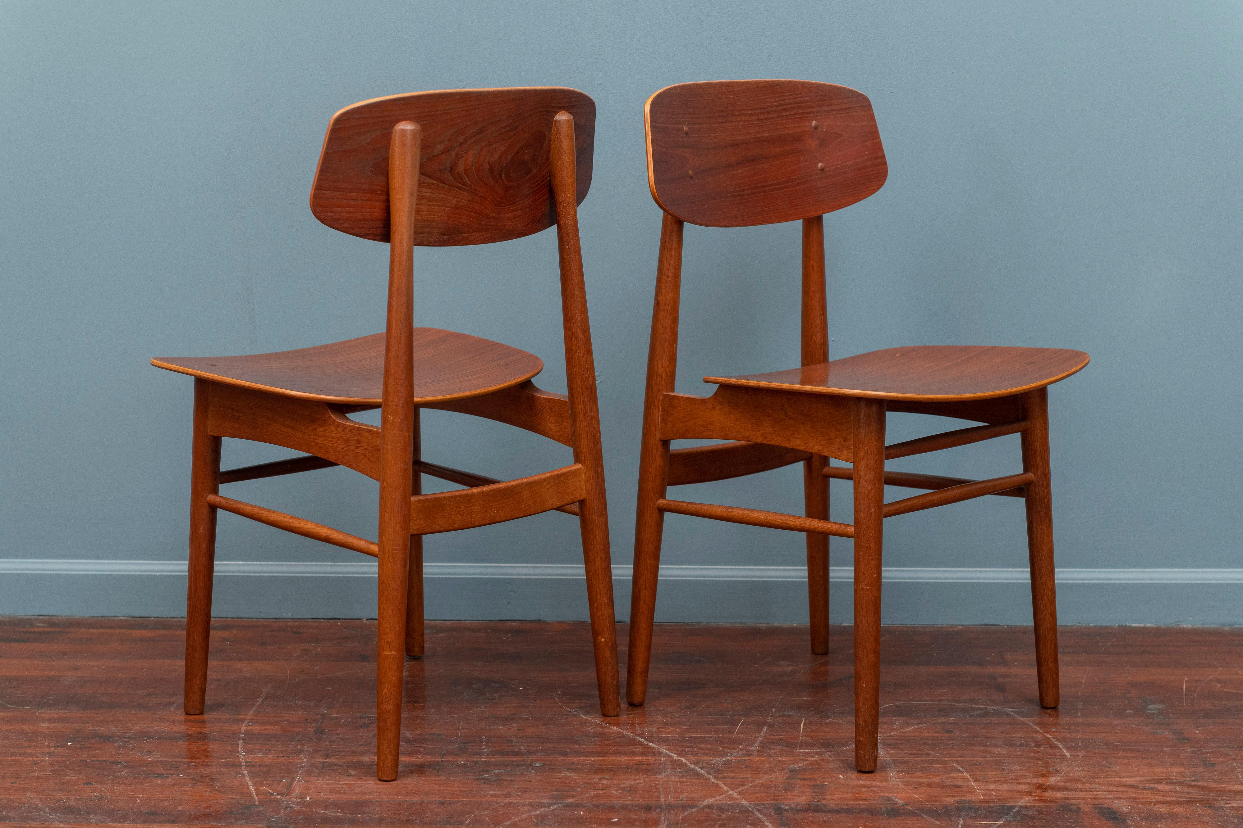 Teak Scandinavian Modern Dining Chairs by Borge Mogensen