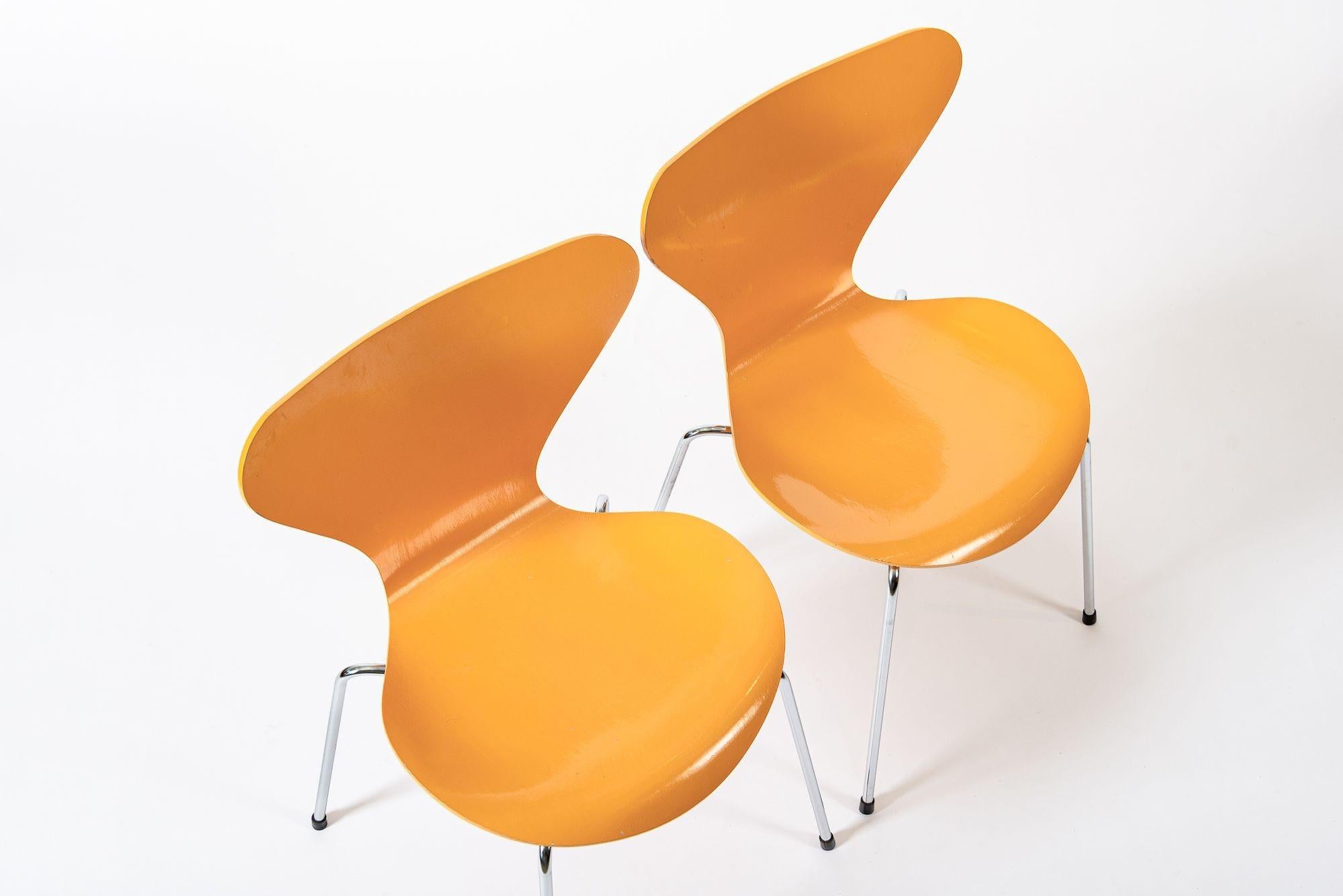 Dänische moderne Esszimmerstühle Serie 7 von Arne Jacobsen für Fritz Hansen (Stahl) im Angebot