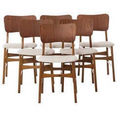 Danish Modern Dining Chairs Set of Six