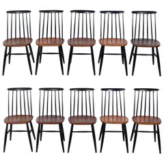Danish Modern Dining Chairs Set of Ten