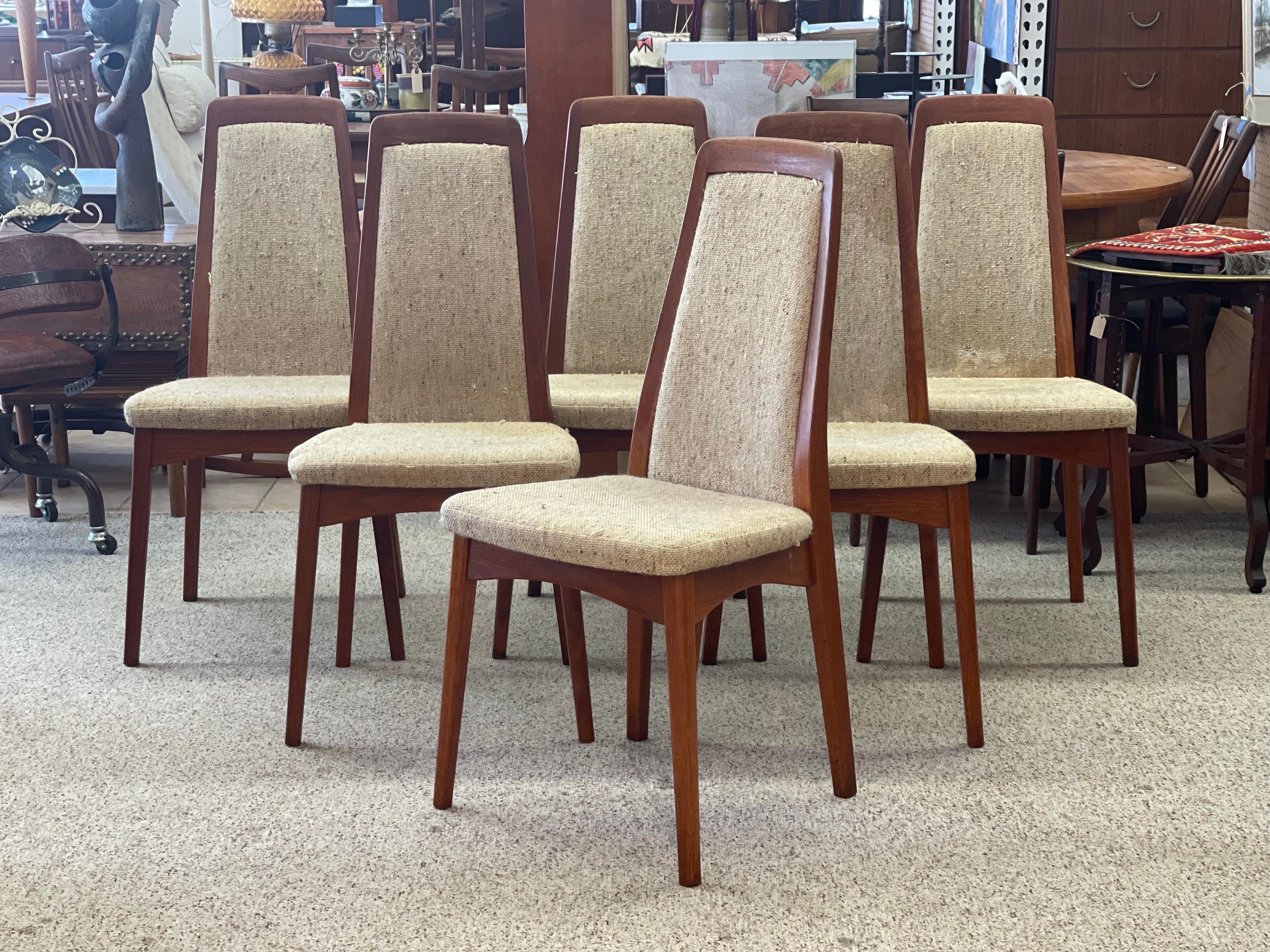 Mid-Century Modern Danish Modern Dining Chairs with Designers Stamp For Sale