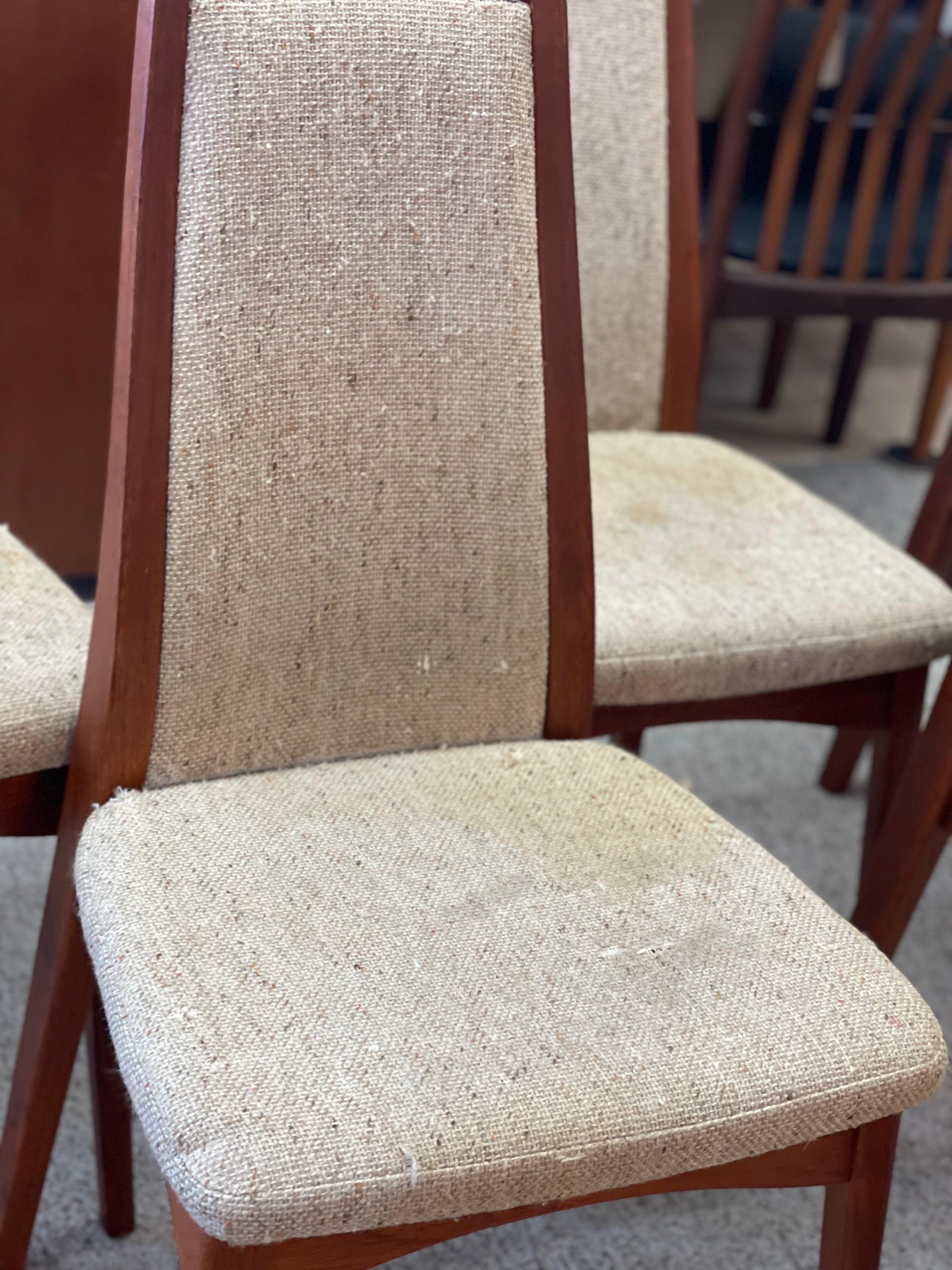 Late 20th Century Danish Modern Dining Chairs with Designers Stamp For Sale
