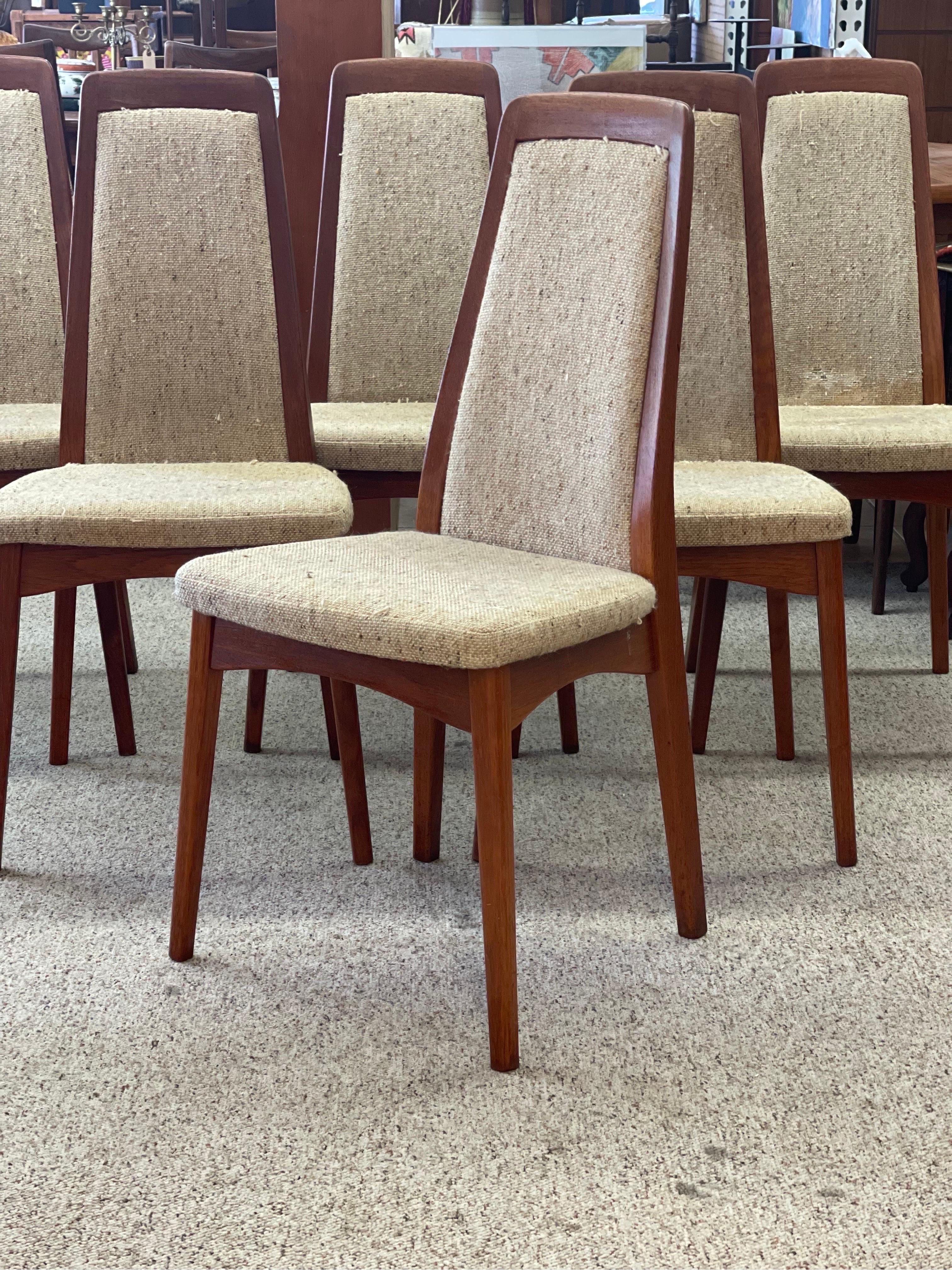 Danish Modern Dining Chairs with Designers Stamp For Sale 2