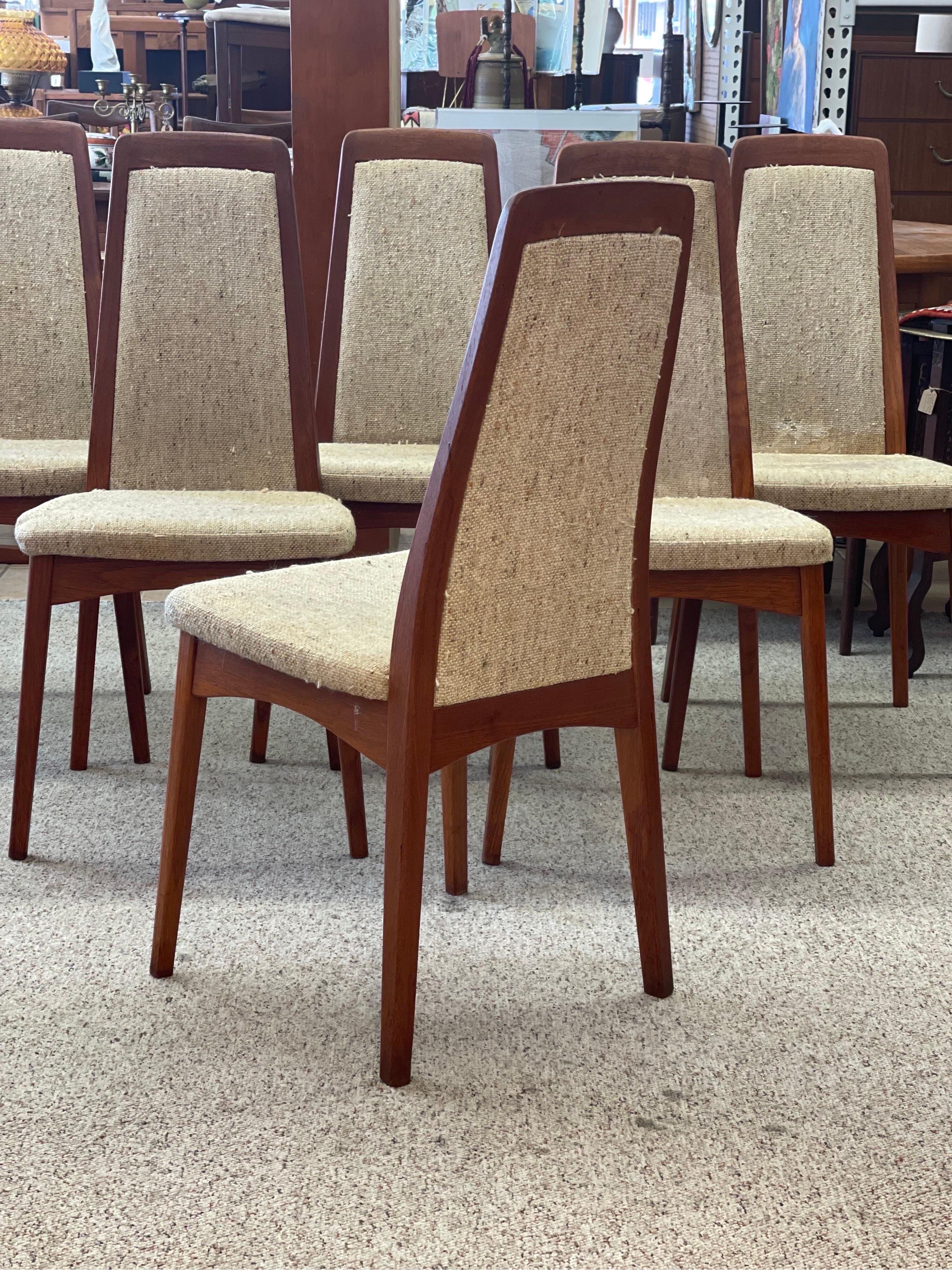 Danish Modern Dining Chairs with Designers Stamp For Sale 3